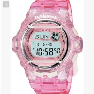 Pink baby g shock waterproof watch
